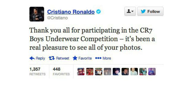 Гафът на Роналдо в "Туитър"