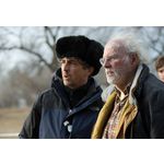 Александър Пейн и Брус Дърн на снимачната площадка на "Небраска"