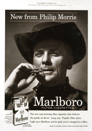 Мъжът на "Марлборо" през 1955 г.