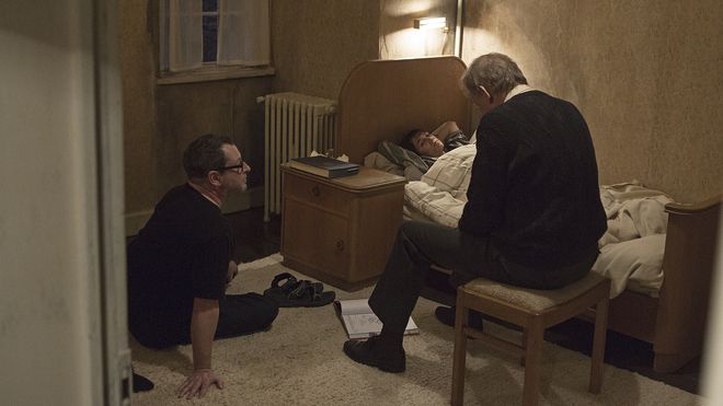 Ларс фон Триер на снимачната площадка