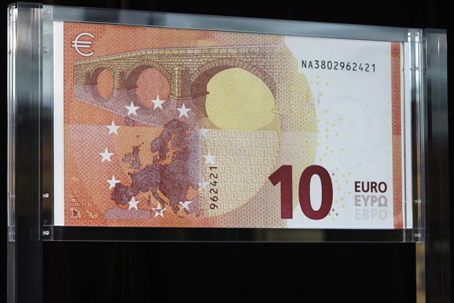 Novata banknota ot 10 evro grab