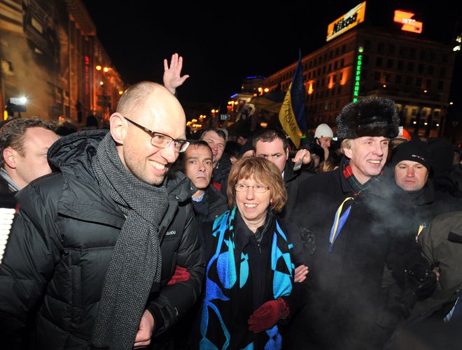 Яценюк на протеста в Киев