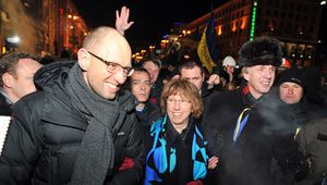 Яценюк на протеста в Киев