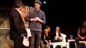 Деян Донков с водещия Рачков