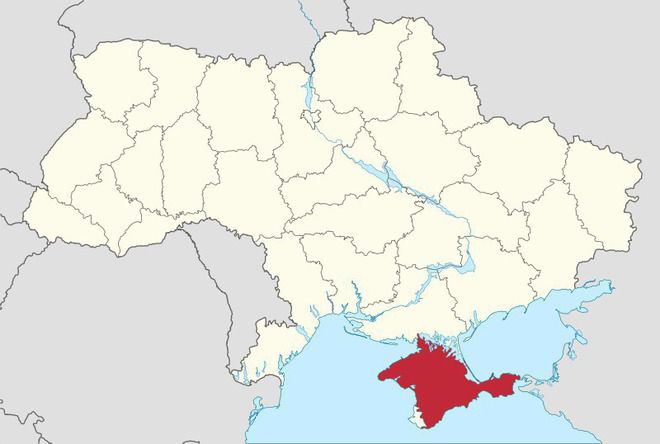 Крим на картата на Украйна
