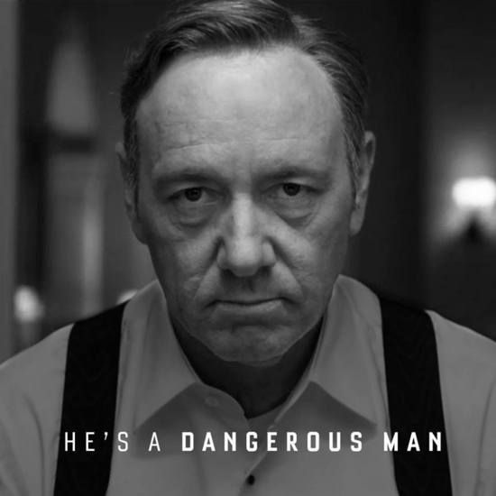 Кевин Спейси като Франк Ъндърууд от сериала House of Cards
