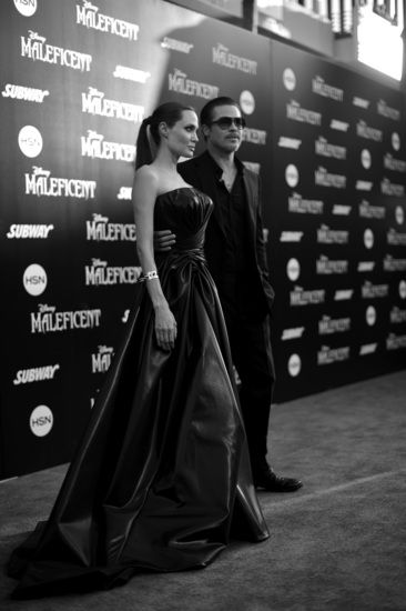 Брад и Анджелина в черно-бяло