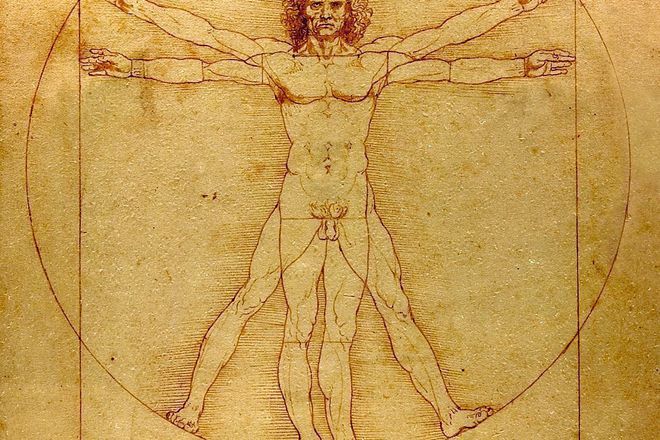 Proportsiite na choveshkata figura po vitruviy leonardo da vinchi 1490 g
