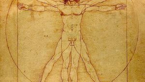 Пропорциите на човешката фигура по Витрувий, Леонардо да Винчи,1490 г.