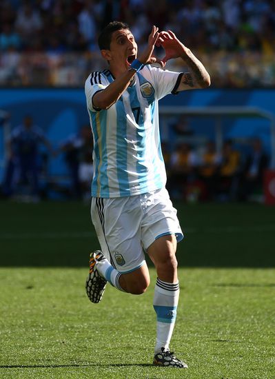 Анхел ди Мария след гола за Аржентина