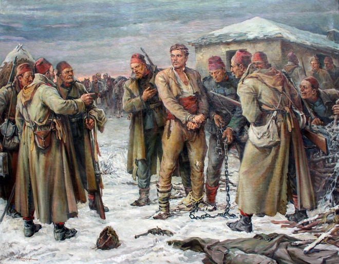 Картината "Залавянето на Васил Левски в Къкринското ханче"