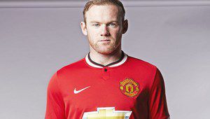 Уейн Руни с новата фланелка на "Ман юнайтед"