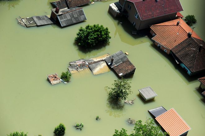 Хърватско село, пострадало от наводненията
