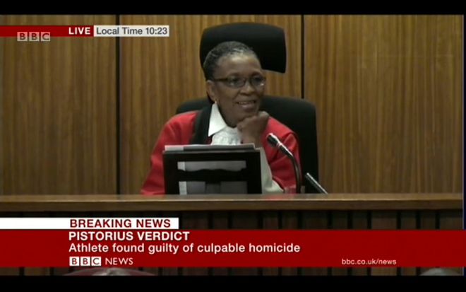 Съдийката по делото срещу Оскар Писториус