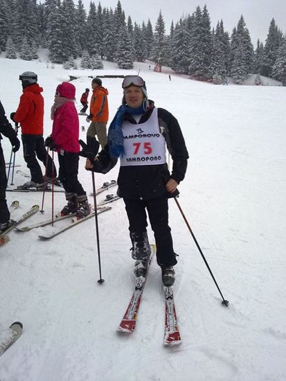 Петър Славов на ски-състезание