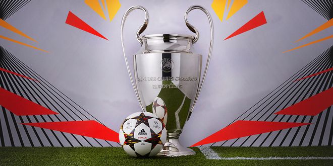 Трофеят и топката за Шампионска лига 2014