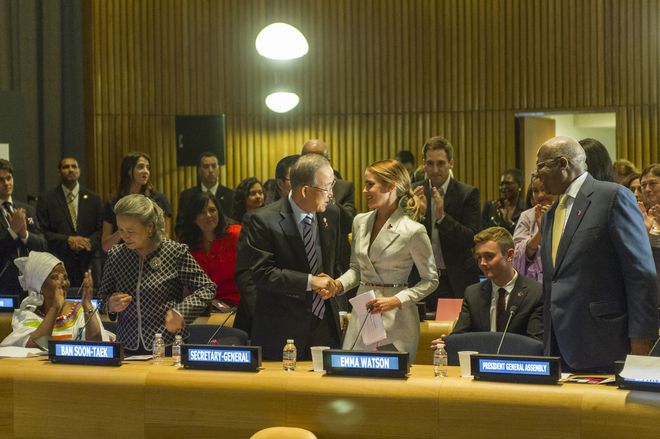 Ема Уотсън и генералният секретар на ООН