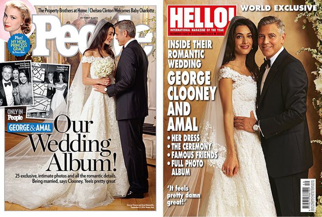Сватбените корици на Джордж Клуни и Амал