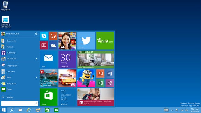Стартовото меню се завръща в Windows 10
