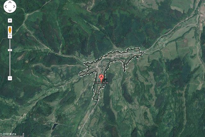 Satelitna snimka na gorni lom vidinska oblast