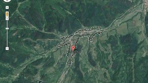 Сателитна снимка на Горни Лом, Видинска област