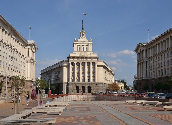 Сградата на Партийния дом – сега канцелария на Народното събрание