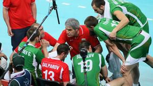 Камило Плачи с националния отбор на България по волейбол