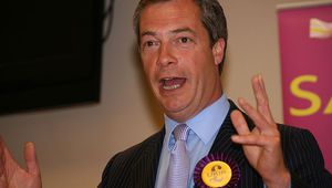 Найджъл Фарадж - лидерът на евроскептичната "Британска партия на независимостта"
