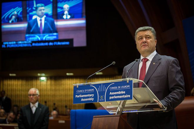 Петро Порошенко говори пред Съвета на Европа