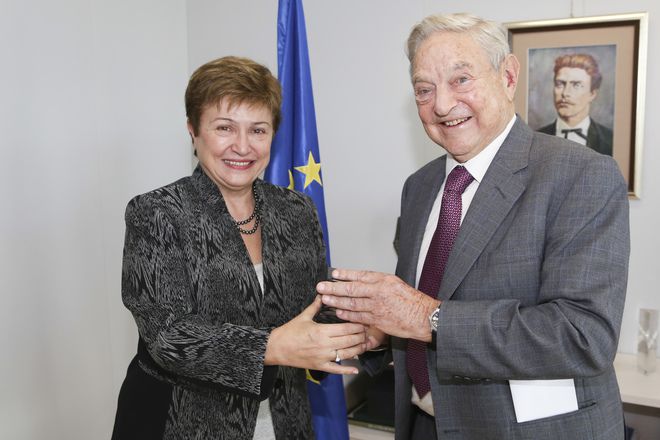 Джордж Сорос и Кристалина Георгиева