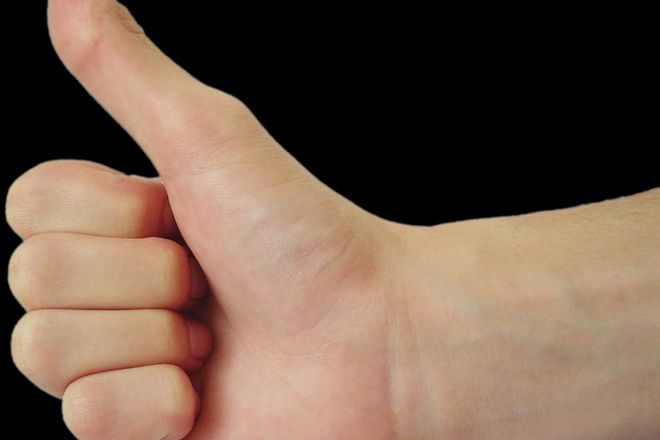 Palets nagore universalen znak za pozitivizam