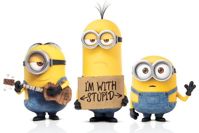 Styuart kevin i bob na plakat za minions