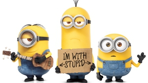 Стюарт, Кевин и Боб на плакат за Minions