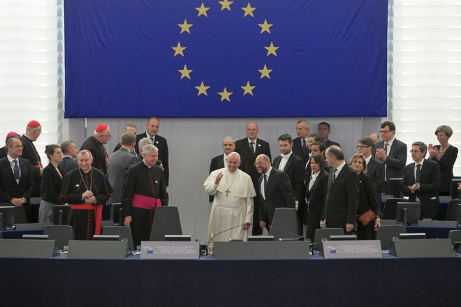 Папа Франциск на визита в Европарламента