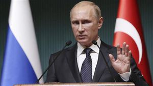 Путин по време на речта, с която обяви спирането на "Южен поток"