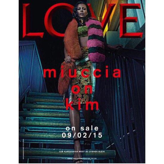 Ким Кардашиян на корицата на Love 2015