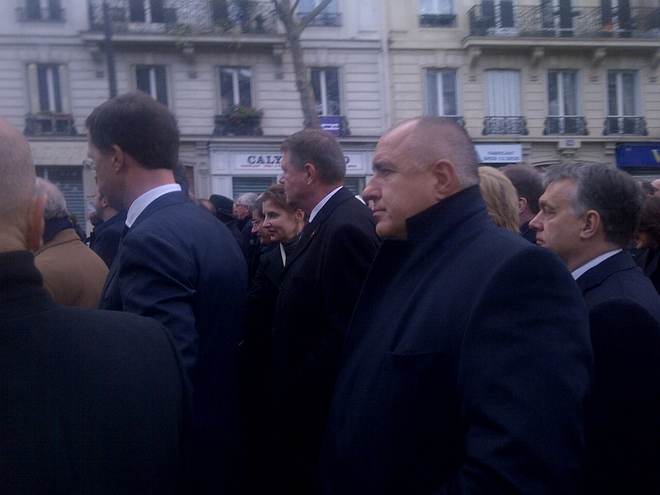 Бойко Борисов на шествието в Париж