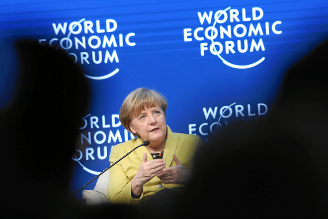 Angela merkel na foruma v davos