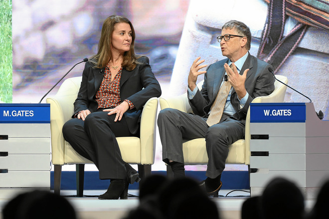 Бил и Мелинда Гейтс на форума в Давос