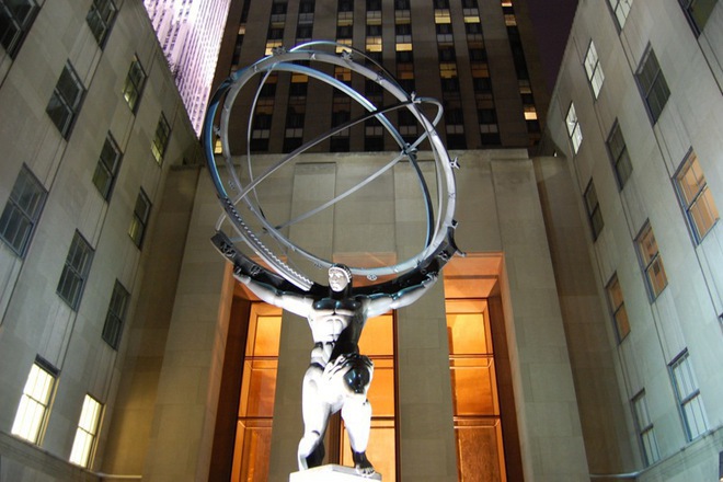 Statuyata na atlas v tsentara rokfeler