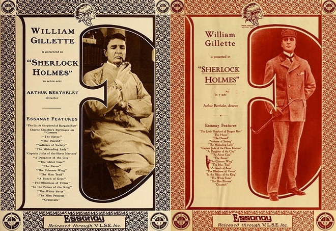 Архивни рекламни материали за "Шерлок Холмс" (1916)
