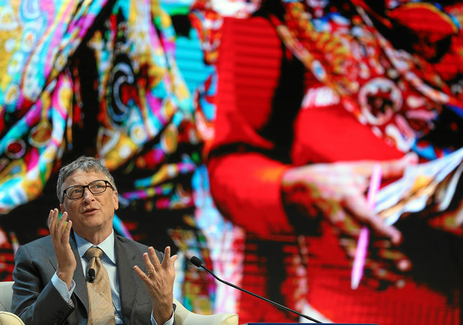 Бил Гейтс на форума в Давос