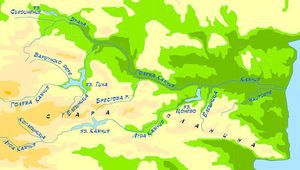 Карта на водосборния басейн на река Луда Камчия