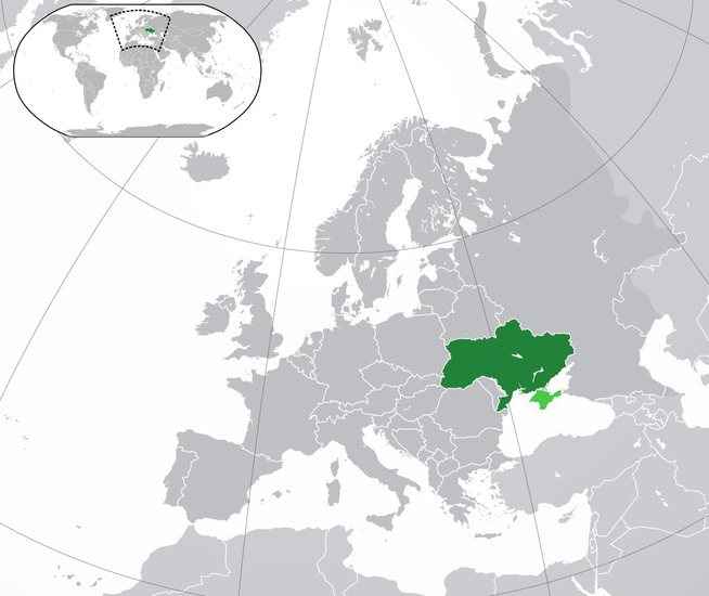 Местоположение на Украйна