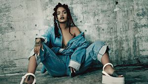 Риана в деним - фотосесията й за i-D