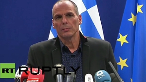 Гръцкият финансов министър Варуфакис в Брюксел