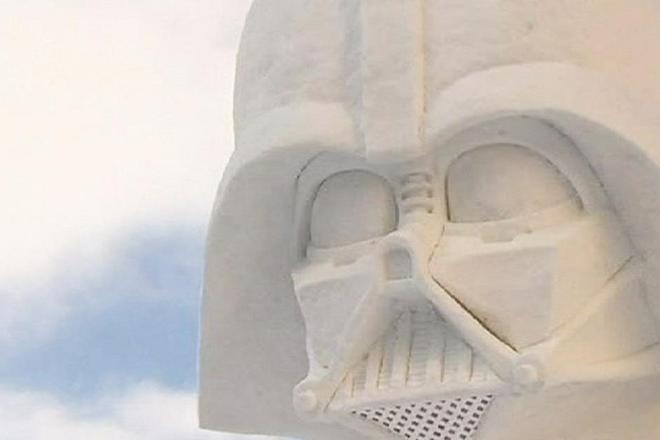 Dart veydar na snezhen festival v yaponiya