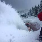 Път през снежното бедствие в Родопите, март 2015
