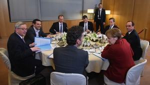 Алексис Ципрас с тесен кръг евролидери