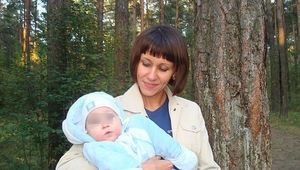 Анна Леонтиева с малкия Никита